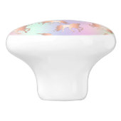 ユニコーンのレインボーグリッターはピンクのパープルミントを乾燥 セラミックノブ (側面)