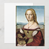 ユニコーンのレディ – Raphael - c1506 ノートカード (正面/裏面)