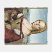 ユニコーンのレディ – Raphael - c1506 フリースブランケット (正面(横))