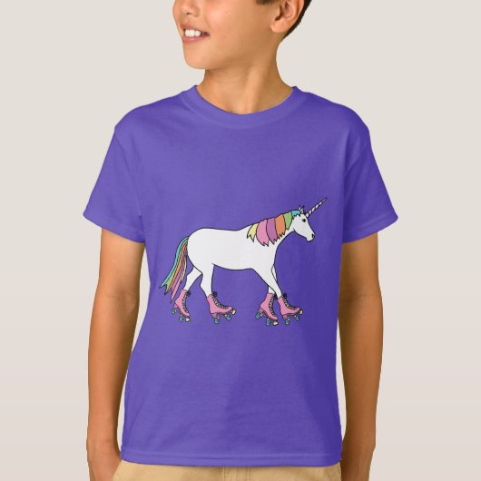 ユニコーンのローラースケート Tシャツ (正面)