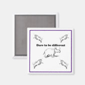 ユニコーンの中でRhinoは漫画であろうとする違う マグネット (正面/裏面)