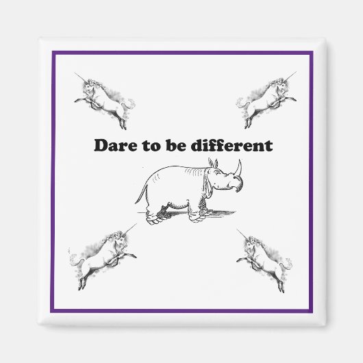 ユニコーンの中でRhinoは漫画であろうとする違う マグネット (正面)