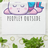 ユニコーンの内向的な外は人が多すぎる キッチンタオル (折り畳み)