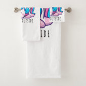 ユニコーンの内向的な外は人が多すぎる バスタオルセット (インサイチュ)