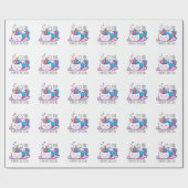 ユニコーンの内向的な外は人が多すぎる ラッピングペーパー (フラット)