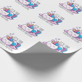 ユニコーンの内向的な外は人が多すぎる ラッピングペーパー (角)