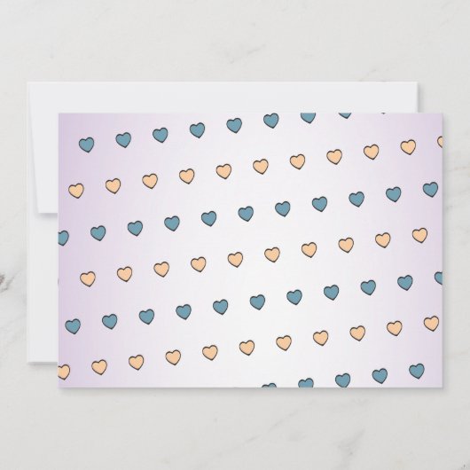 ユニコーンの写真の誕生日の招待状のデキセドリン錠 招待状 (裏面)