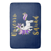 ユニコーンの分隊、カラフルな子馬 バスマット (正面縦)