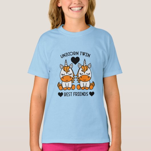 ユニコーンの双子の姉妹 Tシャツ (正面)