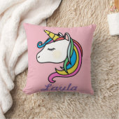 ユニコーンの名前入りな枕 クッション (ブランケット)