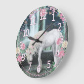 ユニコーンの壁時計ユニコーンユニークファンタジーアート ラージ壁時計 (傾斜)