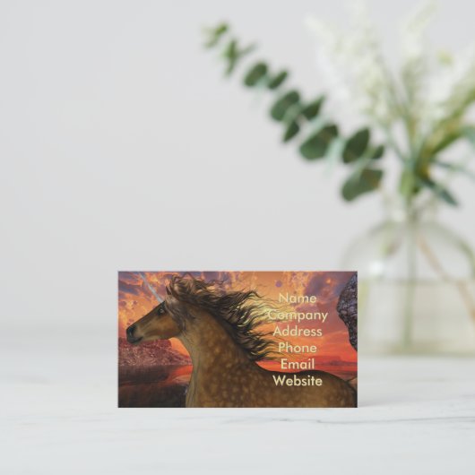 ユニコーンの夕日 名刺 (スタンド正面)