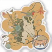 ユニコーンの夢のささやき、柴アストロ&ワイルドブロ シール (正面)