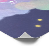 ユニコーンの夢のファンタジーイラスト ポスター (角)