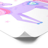 ユニコーンの夢詩篇28:7 壁画プリント（3点セットのうち1） ポスター (角)