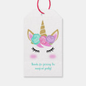 ユニコーンの女の子の誕生日 ギフトタグ (裏面)