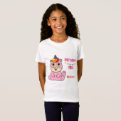 ユニコーンの女の子の誕生日、幼児誕生日 Tシャツ (正面フル)