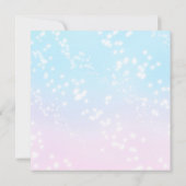 ユニコーンの女の子の8歳の誕生日パーティーの招待状 招待状 (裏面)