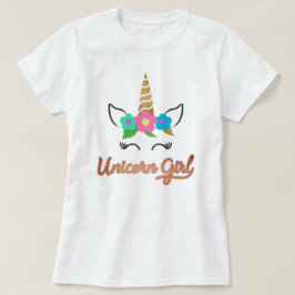 ユニコーンの女の子のTシャツ/ユニコーンのTシャツ Tシャツ