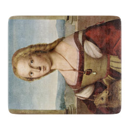 ユニコーンの女性のポートレート（ラファエル） カッティングボード