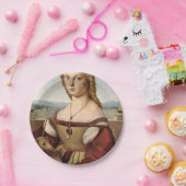 ユニコーンの女性のポートレート（ラファエル） ペーパープレート (パーティー)