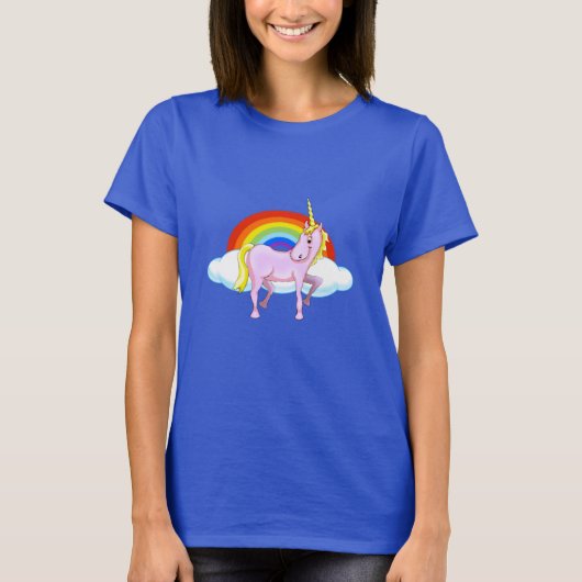 ユニコーンの女性のTシャツ Tシャツ (正面)