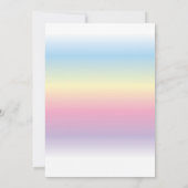 ユニコーンの妖精と人魚の誕生日魔法の招待状 招待状 (裏面)