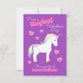 ユニコーンの子ども教室バレンタインカード サンキューカード (正面)