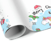 ユニコーンの子ども – クリスマスかわいい ラッピングペーパー (ロールコーナー)