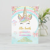 ユニコーンの子供の誕生日招待状 招待状 (スタンド正面)