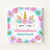 ユニコーンの子供向け誕生日パーティーのお土産 ノートブック (裏面)