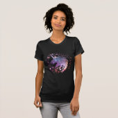 ユニコーンの宇宙かわいいワイシャツの銀河系のペガソスの女の子 Tシャツ (正面フル)