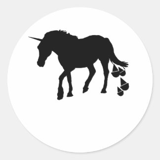 ユニコーンの平アイスクリーム ラウンドシール