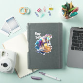 ユニコーンの幻想的な雲 ロマンティック 誕生日 シール (iPadカバー)