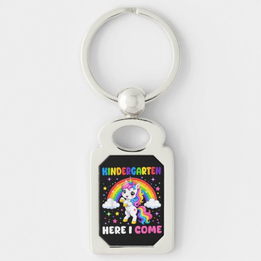  ユニコーンの幼稚園デビュー バックトゥスクール キーホルダー (正面)