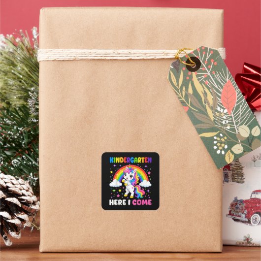 ユニコーンの幼稚園デビュー バックトゥスクール スクエアシール (クリスマス)