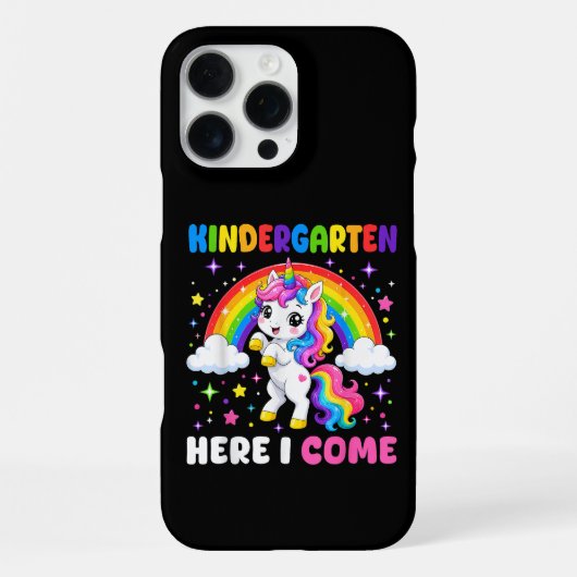  ユニコーンの幼稚園デビュー バックトゥスクール iPhoneケース (裏面)