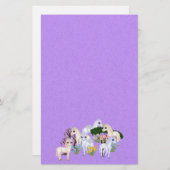 ユニコーンの庭ピクセル芸術 便箋 (正面/裏面)