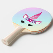 ユニコーンの恋人のお洒落なユニコーンのゲームの顔 卓球ラケット (正面アングル)