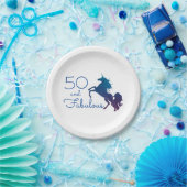 ユニコーンの恋人50およびすばらしい誕生日 ペーパープレート (パーティー)