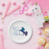 ユニコーンの恋人50およびすばらしい誕生日 ペーパープレート (パーティー)