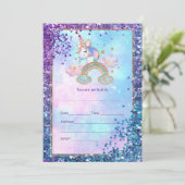 ユニコーンの招待状をカスタマイズする 招待状 (スタンド正面)