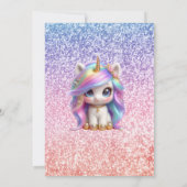 ユニコーンの招待状を記入してください 招待状 (裏面)