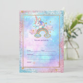 ユニコーンの招待状を記入してください 招待状 (スタンド正面)