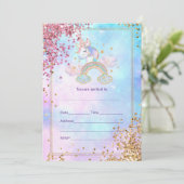 ユニコーンの招待状を記入してください 招待状 (スタンド正面)