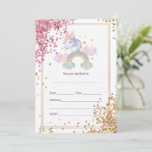 ユニコーンの招待状を記入してください 招待状 (スタンド正面)