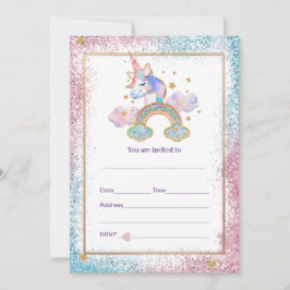 ユニコーンの招待状を記入 招待状