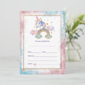 ユニコーンの招待状を記入 招待状 (スタンド正面)