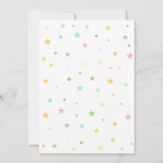 ユニコーンの招待状 | レインボーゴールド 招待状 (裏面)