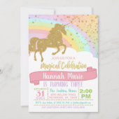 ユニコーンの招待状 - 虹とスパークルを超えて 招待状 (正面)